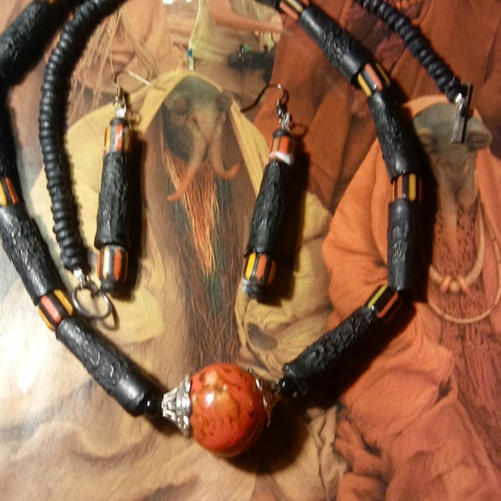 ARTISAN NECKLACE/EARRING  SET